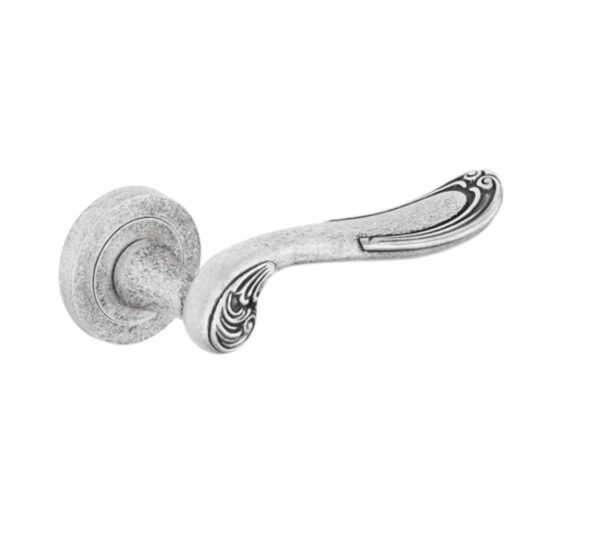 durų rankena METAL BUD Tosca R sendintas sidabras